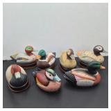 Seven Nanco Ceramic Mallard & Duck Lint Brushes