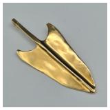 Impressive Flaircraft 18k Yellow Gold Arrow Pendant