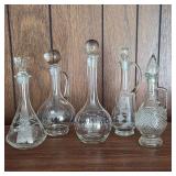 Clear Glass Decanter with Stoppers Collection