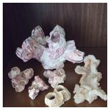 Decorative Natural Purple Acorn Barnacles & Botryoidal Chalcedony