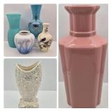 Glass & Porcelain Vase Assortment