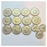 US Kennedy 1/2 Dollars & Bicentennial Quarters