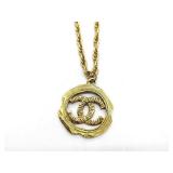Authentic Vintage Chanel 1970s CC Logo Rope...