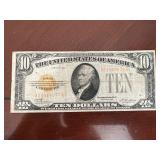 1928 $10 Gold Certificate Woods-Mellon Serial...