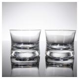 Pair Orrefors Sweden Crystal Double Old...