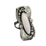 Vintage Navajo Pink Mother of Pearl Ring...
