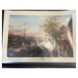 Thomas Kinkade Paris Eiffel Tower 18x27 GP...
