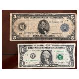 1914 $5 Blue Seal FRN Horse Blanket B65373003B