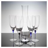 Orrefors Intermezzo Blue 5pc Drinkware Set...