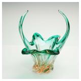 Murano Style Sommerso Art Glass Centerpiece...