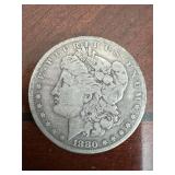 1880-O Morgan Silver Dollar New Orleans Mint