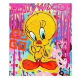 Nastya Rovenskaya Original Mixed Media 'Tweety...