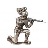Large 34g Sterling Silver Army Soldier Pendant...