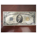WWII 1934A $10 Gold Seal Silver Certificate