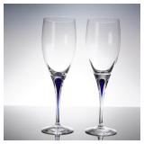 Pair Orrefors Intermezzo Blue Balance Wine...