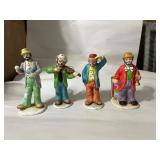 Lot of 4 Emmett Kelly Jr Flambro Figurines...