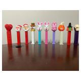 Lot of 10 Mixed Holiday PEZ - Santa, Frosty,...