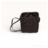 Fendi Zucchino Canvas Crossbody Bag Brown...