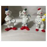 Lot of 3 Vintage UCGC Taiwan Porcelain Clown...