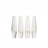 Set of 4 Steuben Crystal Teardrop Bud Vases...