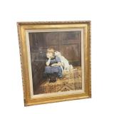 Briton Riviere Sympathy Framed Print Girl & Dog...