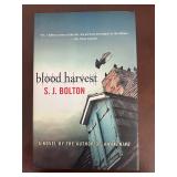 Blood Harvest S. J. Bolton 1st Printing HB