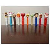 Lot of 10 PEZ - Star Wars Yoda, Taz, Santa,...