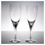 Pair Orrefors Intermezzo Black Champagne Flutes...