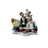 Vintage Porcelain Clown Car Figurine CWI...