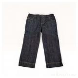 Louis Vuitton Dark Wash Denim Wide Leg Capri...