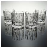 Set of 4 Orrefors City Double Old Fashioned...