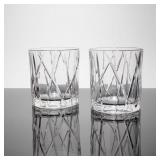 Pair Orrefors City Crystal Double Old Fashioned...