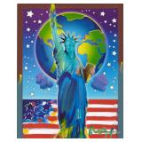 Original Peter Max Signed Mixed Media 'Peace on...