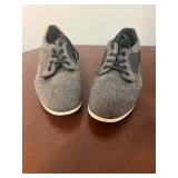 Aldo Gray and Black Canvas Lace-Up Sneakers...