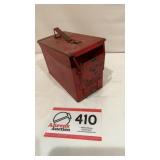 Red metal storage/carrier