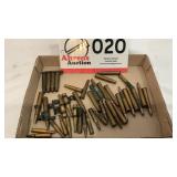Various rifle rounds and empty brass