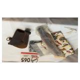 WW2 leather holster & other gun accessories