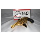 Gold Plated Break Top Revolver US Black Grips UKN