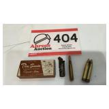 Vintage Pura-Smoke Box, bullet lighter, letter