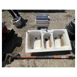 POLE SAW & DOG FEEDER, SINK