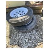 2 trailer tires and rim, 5.30-12