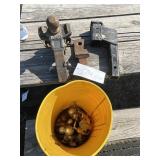 bucket of reese hitches and balls