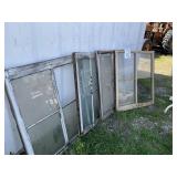 4 antique windows, 4-6 panel