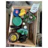 box crate-paint hardener, wax,oxygen gage etc...
