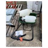 scott seed spreader & 3 hand held sprayer