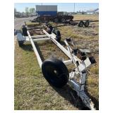 white boat trailer