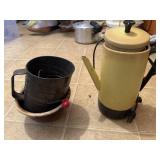 Coffee maker glass bowl metal strainer