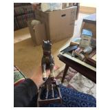 vintage cast iron spring-loaded miniature r