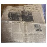 vintage newspaper from the day