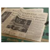 President Kennedy Funeral Newspaper